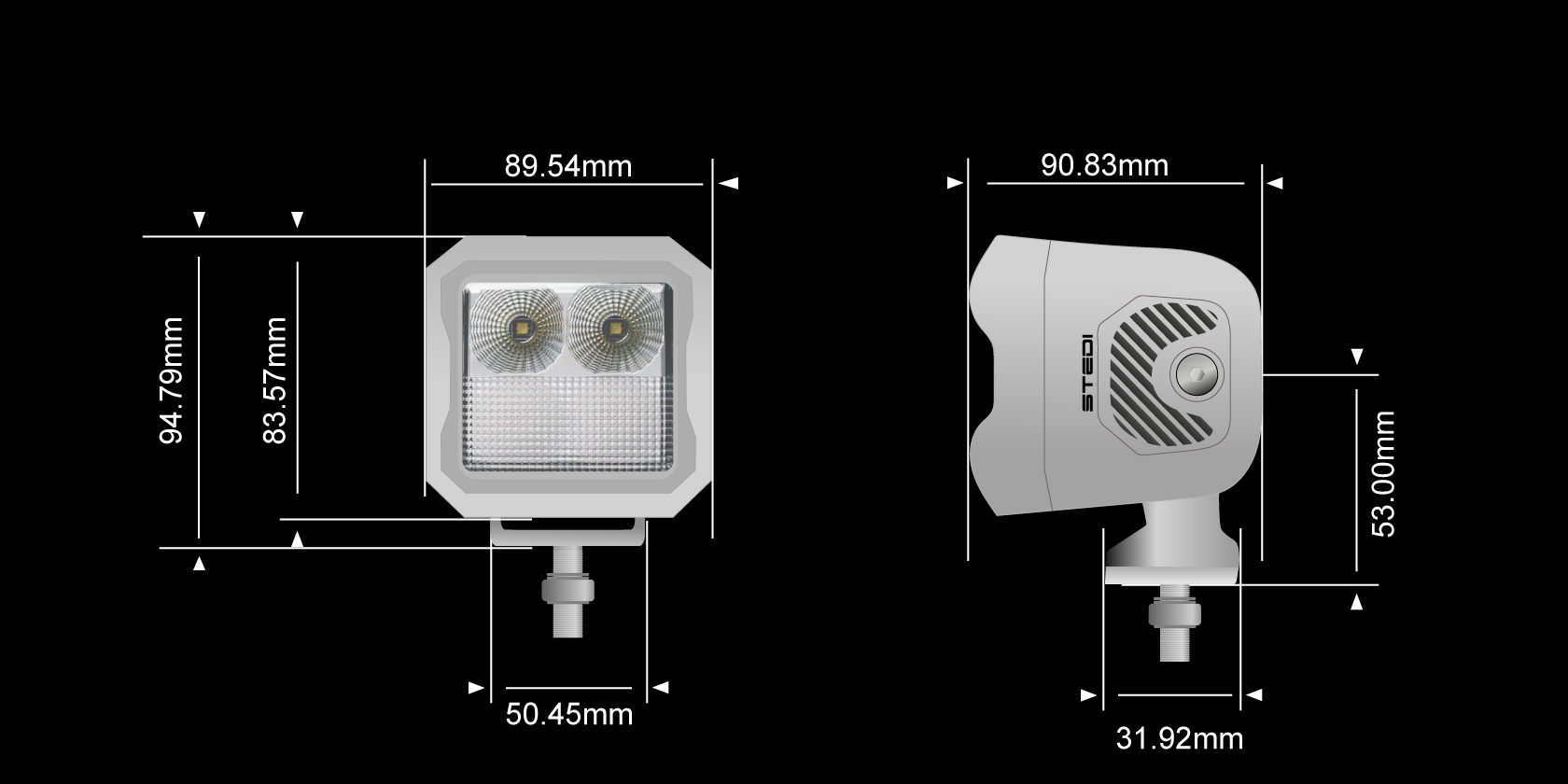 STEDI G4 Marine Dual Colour Arbetsbelysning (Vit/Röd)